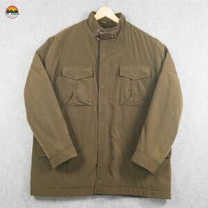 Limon Company Driving Jacket Brown Long Sleeve Chore Leather Collar Men's Size M